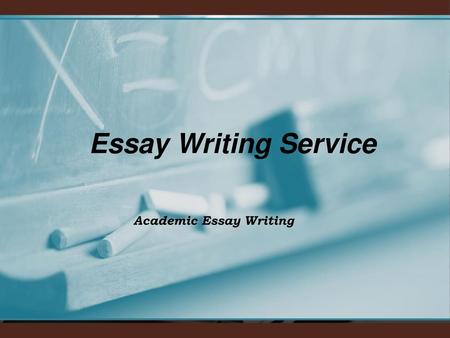 Academic Essay Writing