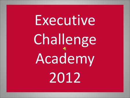 Executive Challenge Academy 2012