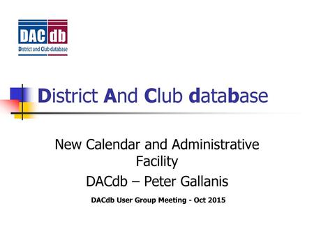 District And Club database