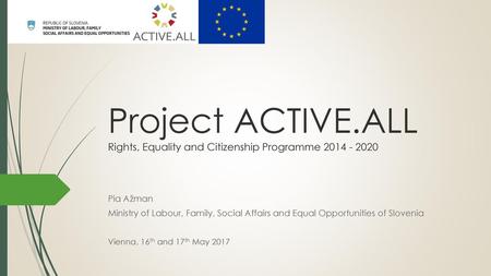 Project ACTIVE.ALL Rights, Equality and Citizenship Programme
