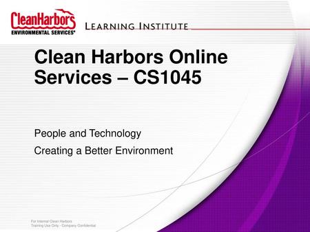 Clean Harbors Online Services – CS1045