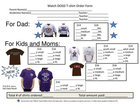 Watch DOGS T-shirt Order Form
