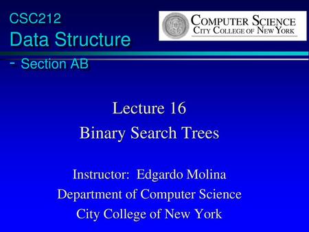 CSC212 Data Structure - Section AB