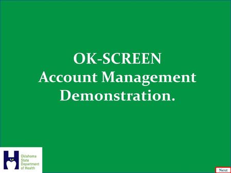 Account Management Demonstration.