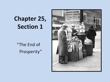 “The End of Prosperity”