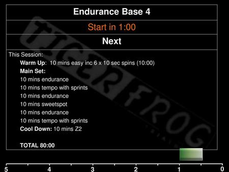 Endurance Base 4 Start in 1:00 Next This Session: