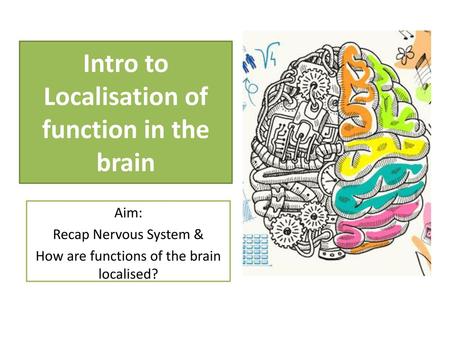 Intro to Localisation of function in the brain