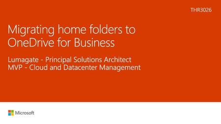 Migrating home folders to OneDrive for Business