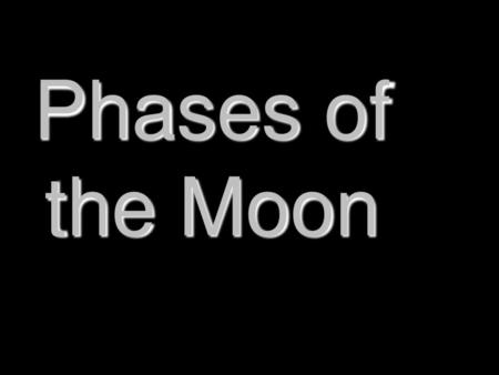 Phases of the Moon.