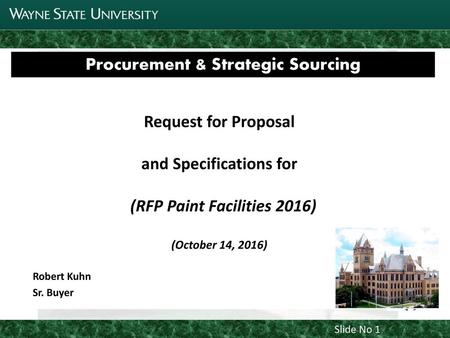 Procurement & Strategic Sourcing (RFP Paint Facilities 2016)