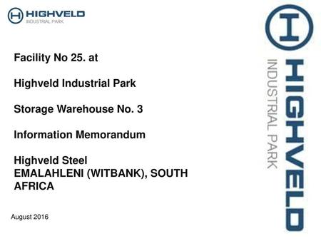 Highveld Industrial Park Storage Warehouse No. 3