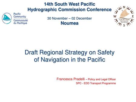 Draft Regional Strategy on Safety of Navigation in the Pacific