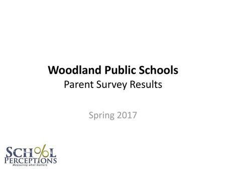 Woodland Public Schools Parent Survey Results