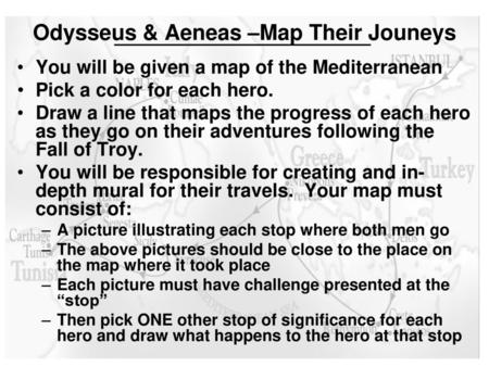 Odysseus & Aeneas –Map Their Jouneys