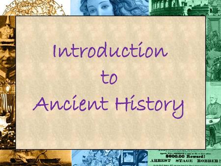 Introduction to Ancient History