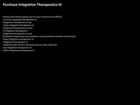 Purchase Integrative Therapeutics Iti