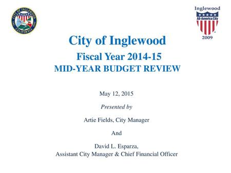 City of Inglewood Fiscal Year MID-YEAR BUDGET REVIEW