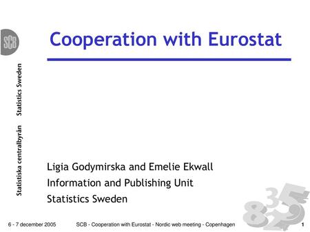 Cooperation with Eurostat