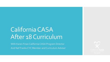 California CASA After 18 Curriculum