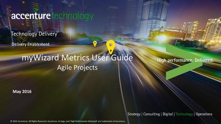 myWizard Metrics User Guide Agile Projects