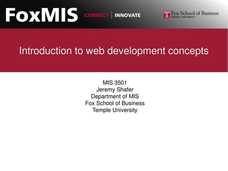 Introduction to web development concepts