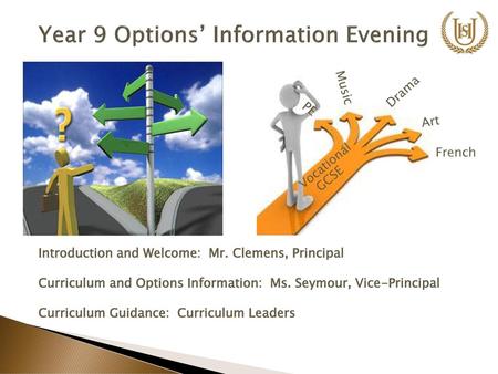 Year 9 Options’ Information Evening