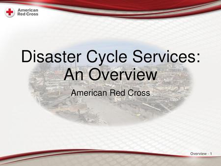 Disaster Cycle Services: An Overview