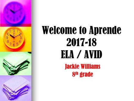 Welcome to Aprende ELA / AVID