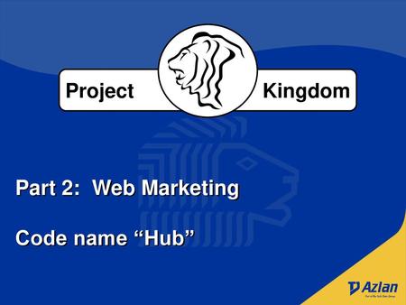 Part 2: Web Marketing Code name “Hub”