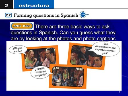There are three basic ways to ask questions in Spanish