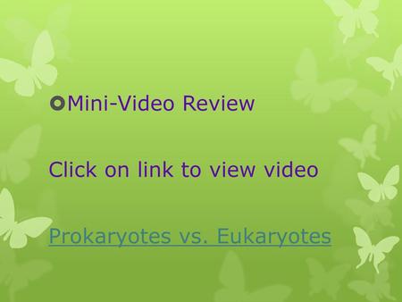 Mini-Video Review Click on link to view video