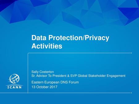 Data Protection/Privacy Activities