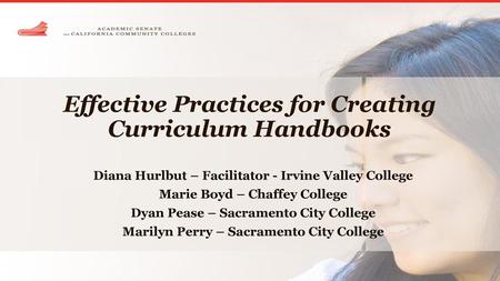 Effective Practices for Creating Curriculum Handbooks