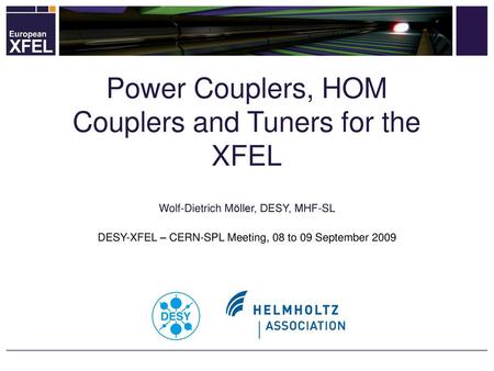 Power Couplers, HOM Couplers and Tuners for the XFEL