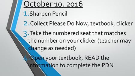 October 10, 2016 Sharpen Pencil