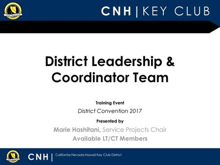District Leadership & Coordinator Team