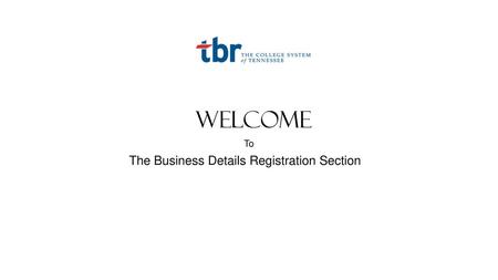 The Business Details Registration Section