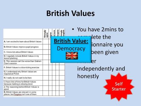 British Value: Democracy