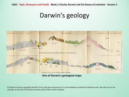 Darwin's geology One of Darwin‘s geological maps