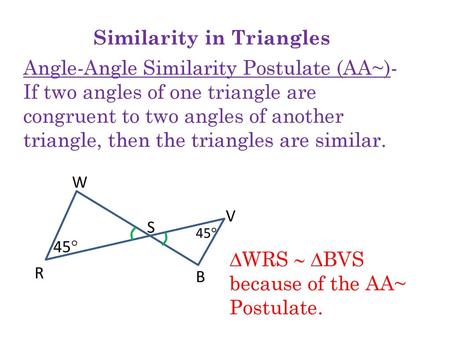 Similarity in Triangles
