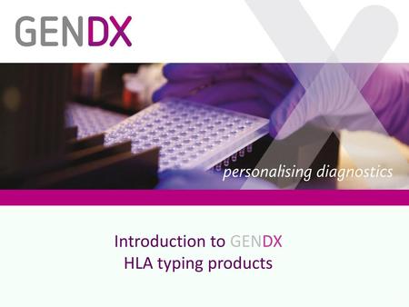 Introduction to GENDX HLA typing products