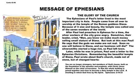 MESSAGE OF EPHESIANS THE GLORY OF THE CHURCH
