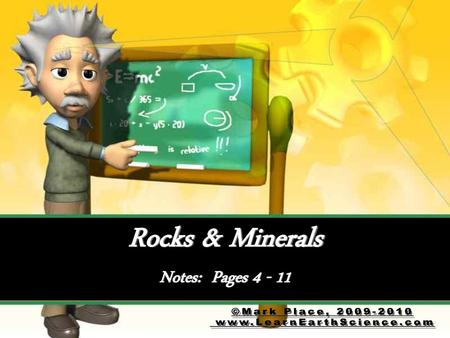 Rocks & Minerals Notes: Pages