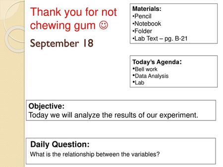 Thank you for not chewing gum 