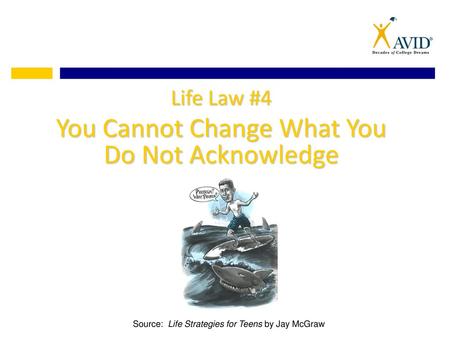 Life Law #4 You Cannot Change What You Do Not Acknowledge