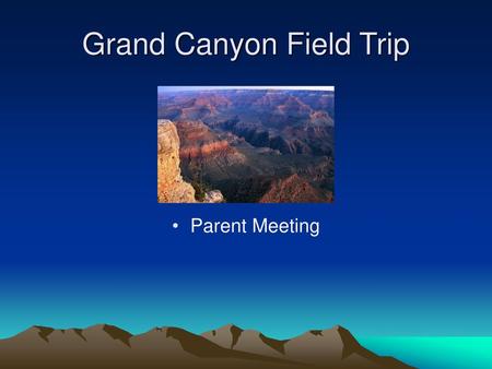 Grand Canyon Field Trip