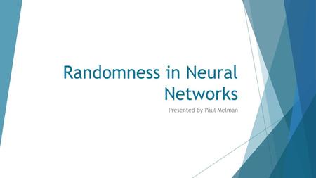 Randomness in Neural Networks