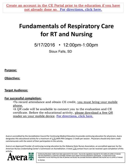 Fundamentals of Respiratory Care for RT and Nursing