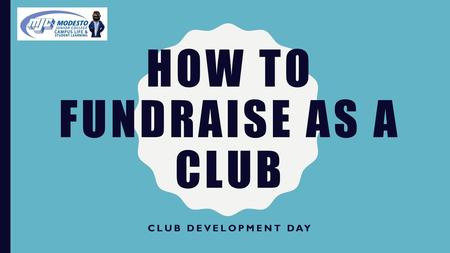 How to fundraise as a club
