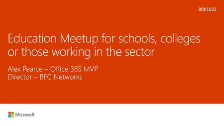 Education Meetup for schools, colleges or those working in the sector